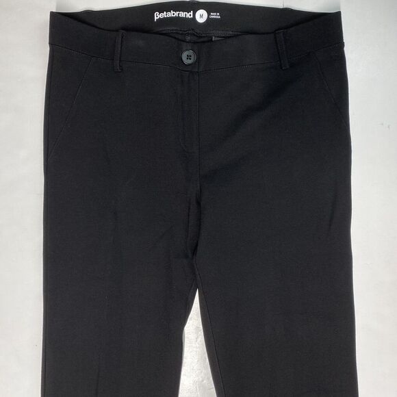Betabrand Dress Pant Yoga Pants Sz Medium Black Pull On Stretch Straight Leg EUC - Picture 6 of 10